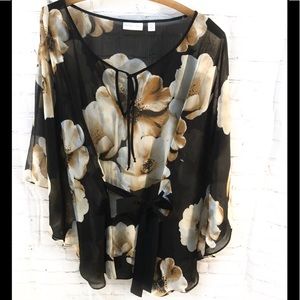 New York & Company Tops - Women’s Sheer Blouse New York & Company Tops - Women’s Sheer Blouse